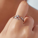 925 Sterling Silver Ring with Pavé Setting CZ in White Gold Plating-5