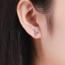 925 Sterling Silver Stud Earrings with CZ, 1.2 x 1.5cm & 1.5 x 0.9cm, Women-7