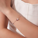 925 Sterling Silver Enamel Charm Bracelet with Pavé CZ, 15+6cm for Women-7