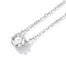 925 Sterling Silver Adjustable Necklace with CZ Pendants for Women-4
