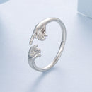 925 Sterling Silver Plated White Gold Ring for Women-2
