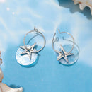 925 Sterling Silver Earrings with Nano Opal Stone and CZ in White Gold Plated, 2.8cm for Women-4