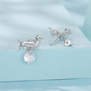 925 Sterling Silver White Gold Plated Pavé Setting CZ Earrings for Women-4