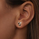925 Sterling Silver Oxidized Enamel Earrings for Women-5