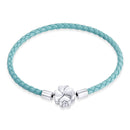 925 Sterling Silver and Leather 17cm Bracelet-3
