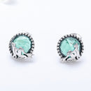 S925 Oxidized Silver Transparent Glass Earrings for Women-4