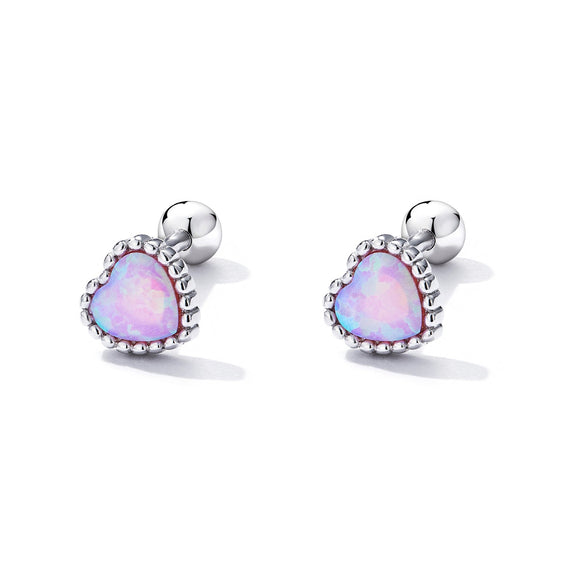 925 Sterling Silver Translucent Opal Earrings for Women