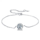 925 Sterling Silver & Platinum Plated CZ Bracelet for Women-1