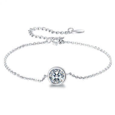 925 Sterling Silver & Platinum Plated CZ Bracelet for Women