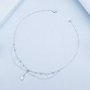 925 Sterling Silver 400mm CZ Pavé Setting Necklace for Women-4