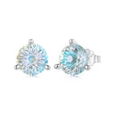 925 Sterling Silver Oxidized CZ Earrings-2
