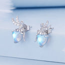 925 Sterling Silver Moonstone CZ Earrings for Women-5