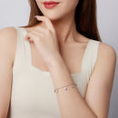 925 Sterling Silver Bracelet with Plated White Gold and Pavé Setting CZ-7
