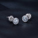 925 Sterling Silver 5.0mm Moissanite Earrings for Women-3