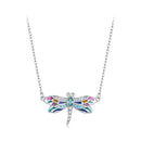 925 Sterling Silver Pendant Necklace with Pavé CZ and Plated Platinum-2