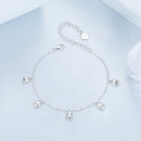 925 Sterling Silver Plated White Gold 12x41mm Pendant Bracelet-4
