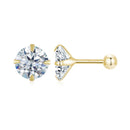 925 Sterling Silver Pavé Setting CZ Earrings for Women-4