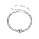 925 Sterling Silver & 1 Carat Moissanite & CZ White Gold Plated Bracelet for Women-1