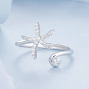 925 Sterling Silver Pavé Setting White Gold Ring for Women-4