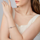 925 Sterling Silver Bracelet 17cm with Oxidized Finish-4