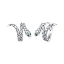 925 Sterling Silver Earrings with Pavé Setting CZ in Oxidized Finish-1