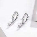 925 Sterling Silver 1.7cm Pavé Setting CZ Earrings-2