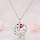 925 Sterling Silver Necklace with Pavé Setting CZ, 25x19mm Pendant, 400mm-450mm Length for Women-5