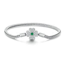 925 Sterling Silver Plated Platinum Bracelet with 3mm Rope for Women-2