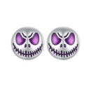 925 Sterling Silver Enamel Oxidized Earrings - 8mm for Women-1