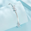 925 Sterling Silver White Gold Plated Adjustable Bracelet for Women-4