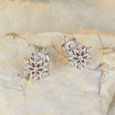 925 Sterling Silver Earrings with Pavé Setting CZ and White Gold Plating-3