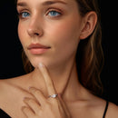 925 Sterling Silver Moissanite 0.65 Carat Ring Size 6 for Women-7