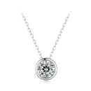 S925 Sterling Silver Moissanite Necklace 400mm with 1ct Moissanite for Women-5