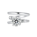 925 Sterling Silver 5mm Moissanite Earrings for Women, 13x8mm, White Gold Plated-2