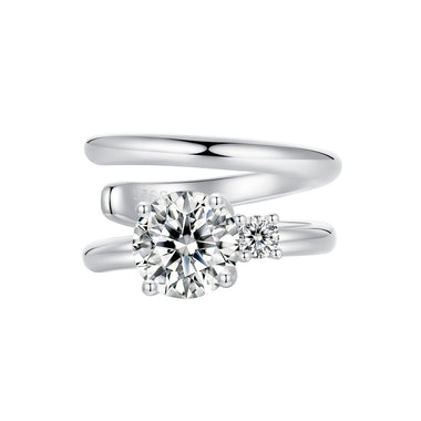 925 Sterling Silver 5mm Moissanite Earrings for Women, 13x8mm, White Gold Plated - 0