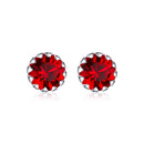 925 Sterling Silver & Plated Platinum Earrings with Pavé Setting CZ for Women-3