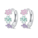 925 Sterling Silver Enamel White Gold Plated Earrings for Women-1