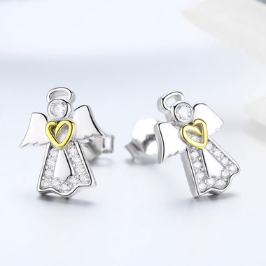 925 Sterling Silver Plated Platinum Gold Earrings for Women - 0