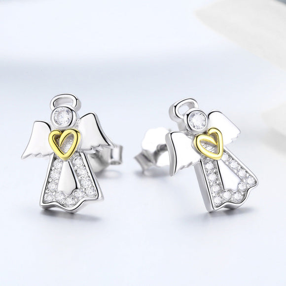 925 Sterling Silver Plated Platinum Gold Earrings for Women