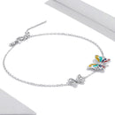 925 Sterling Silver Adjustable Butterfly Enamel Bracelet for Women-3
