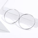 925 Sterling Silver Plated Platinum Earrings 3cm for Women-2