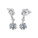 925 Sterling Silver Moissanite 0.50 Carat Earrings for Women-1
