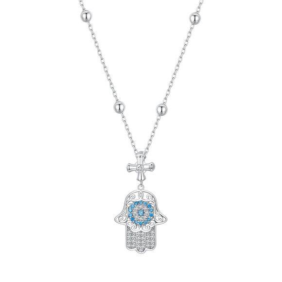 925 Sterling Silver Necklace with Pavé Setting CZ - 400mm Length