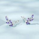925 Sterling Silver Earrings with CZ and Oxidized Finish - 1.3*0.6cm-5