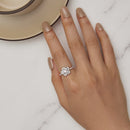 925 Sterling Silver Pavé Set CZ Platinum Plated Ring Size 6 for Women-7