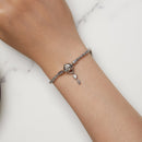 925 Sterling Silver Pavé Setting CZ Bracelet Size 17.0 for Women-7