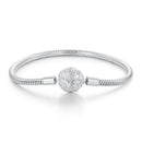 925 Sterling Silver White Gold Plated 17cm CZ Pavé Bracelet for Women-2