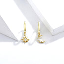 925 Sterling Silver and Gold Plated Pavé Setting CZ Earrings for Women-3