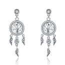 925 Sterling Silver Oxidized Pavé Setting CZ Earrings-1