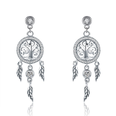 925 Sterling Silver Oxidized Pavé Setting CZ Earrings